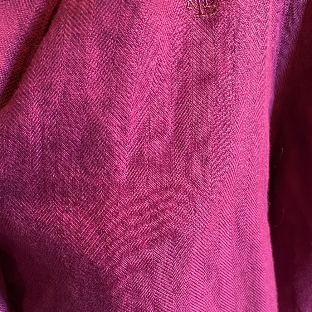 Lauren Ralph Lauren 100% Linen Button Up 3/4 Sleeve Top - Picture 4 of 8